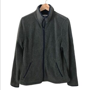 Nautica Women’s Gray /Blue Trim Fleece Jacket Size L
